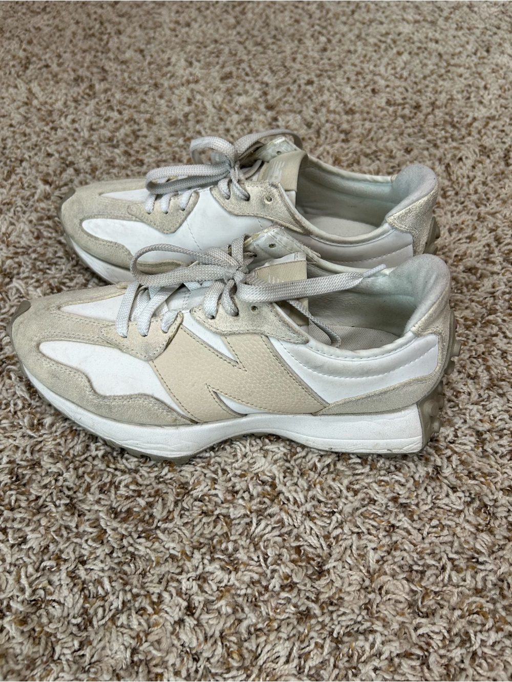 New Balance 327 Neutral White & Beige Women's Athletic Sneakers